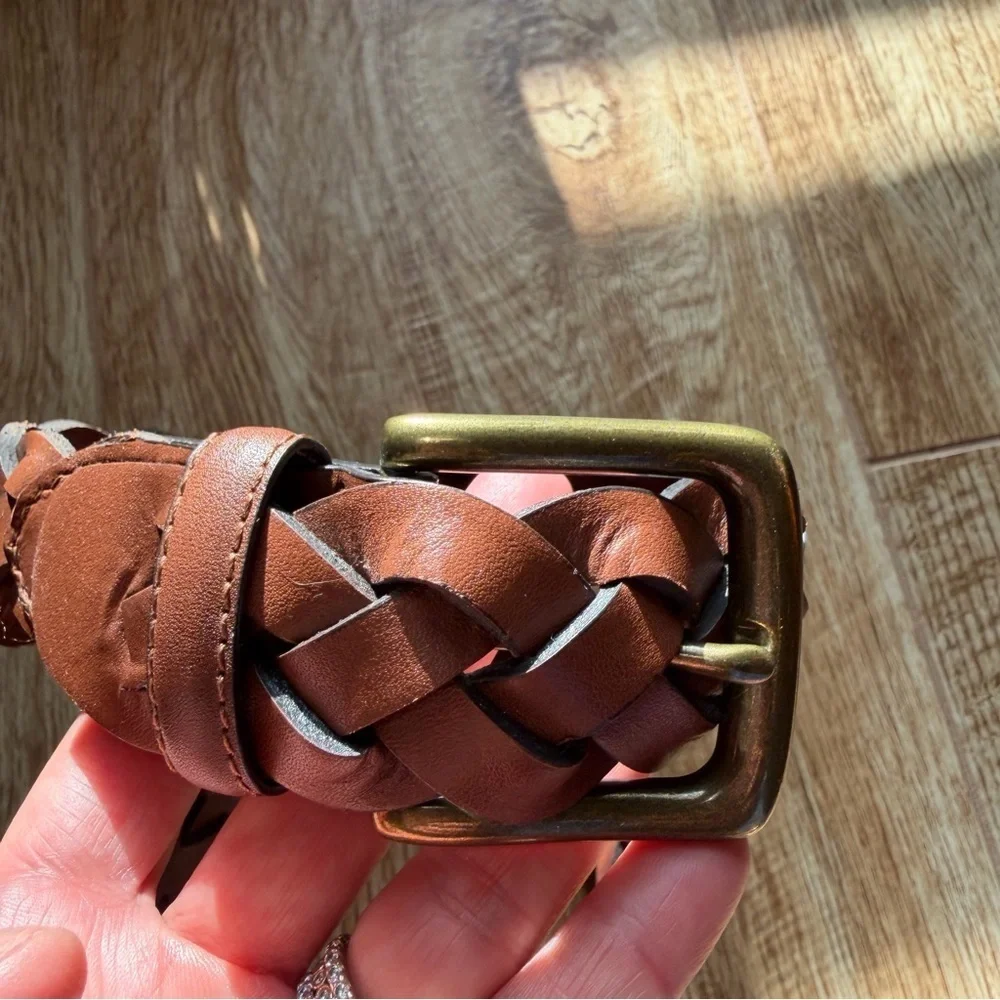 Daniel Cremieux Braided Leather Belt Cowhide Large